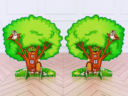 Театральная декорация "Дуб с филином"