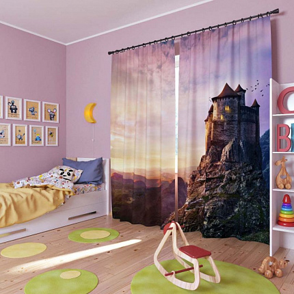 Комплект фотоштор. Сказочный замок на скале