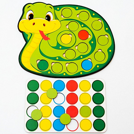 Дидактическая игра:
Весёлые кружочки – Змея