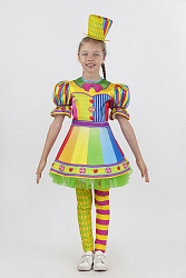 Клоунесса Пуговка костюм для девочки