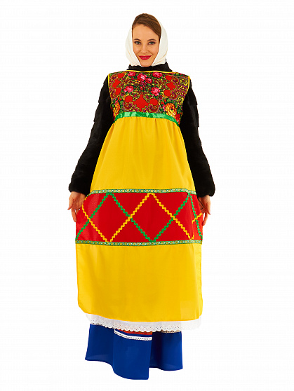 Карнавальный народный фартук на масленицу, универсальный