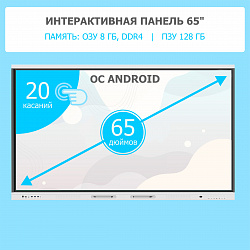 Интерактивная панель EDFLAT 65, ОС Android 14.0