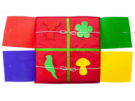 Красный квадрат  "Разноцветные окошки"