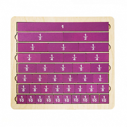 Пазл деревянный "Дроби. Состав числа"