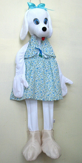 Ростовая кукла "Собачка белая"