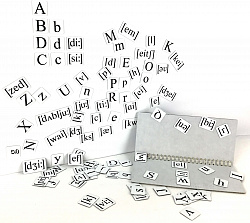 Набор магнитных карточек "Alphabet and transcription" (маленький размер)