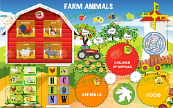 Бизиборд (дидактическая панель) настенный ФЕРМА. Серия ИЗУЧАЕМ АНГЛИЙСКИЙ ЯЗЫК