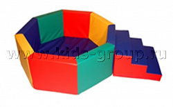 СУХОЙ БАССЕЙН D150 с лесенкой 60*60*30 крепление-липа