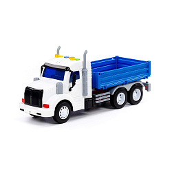 Автомобиль бортовой инерционный (со светом и звуком) (синий) (в коробке) Профи