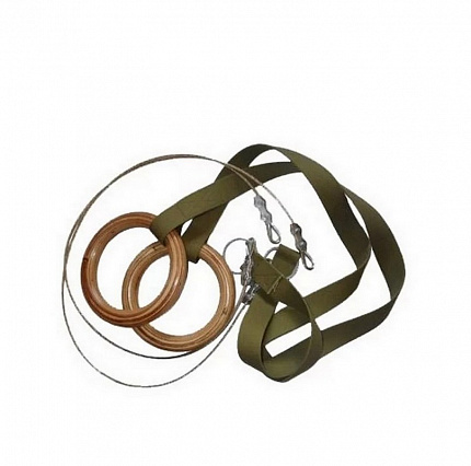 Кольца гимнастические деревянные с тросиком