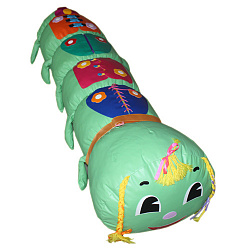 «Гусеница большая»
(гранулы, поролон)
игрушка напольная дидактическая