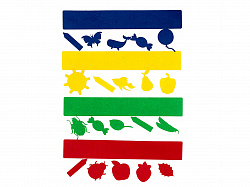 Цветные полоски фетр (24дет)