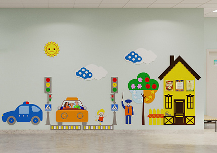 Развивающая настенная панель по ПДД "Медиум"