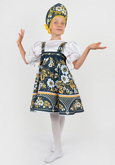 Петербургская роспись расписной костюм для девочки