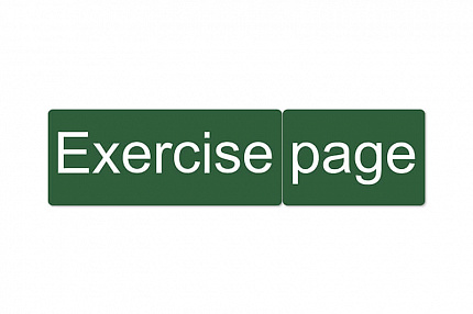 Магнитные карточки "Exercise page" (фон зелёный)