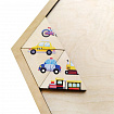 Пазл деревянный «Транспорт» шестигранник