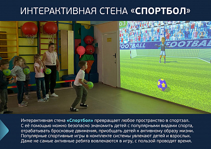 Интерактивная стена "Спортбол" без проектора