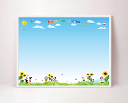 Магнитная доска "Наше творчество (подсолнухи)"