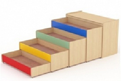 КРОВАТЬ 4-Х ЯРУСНАЯ ВЫКАТНАЯ В ТУМБЕ