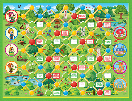 Игра настольная ходилка "Помоги своим друзьям Эколятам"