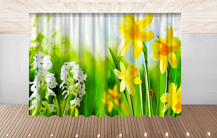 Комплект фотоштор. Цветы №4