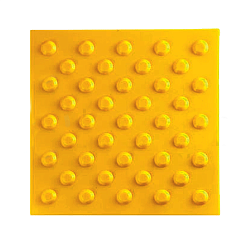 Тактильная плитка ПВХ 300х300 конус шахматный желтая