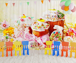 Занавес для сцены "Пасхальный дизайн 17" (2,8*4,5м)