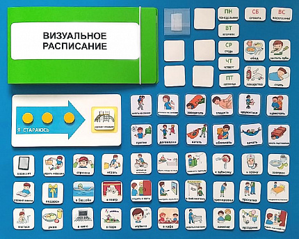 Пособие ПЕКС. КОМПЛЕКТ «Визуальное  Визуальное расписание»