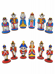 Нескучные шахматы 2 в 1 "Щелкунчик против Мышиного короля" (дерево)