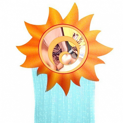 Настенный модуль "Солнышко" 
с зеркалом