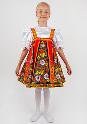 Русский народный сарафан Хохлома Задорная для девочки
