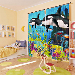 Комплект фотоштор. Касатки