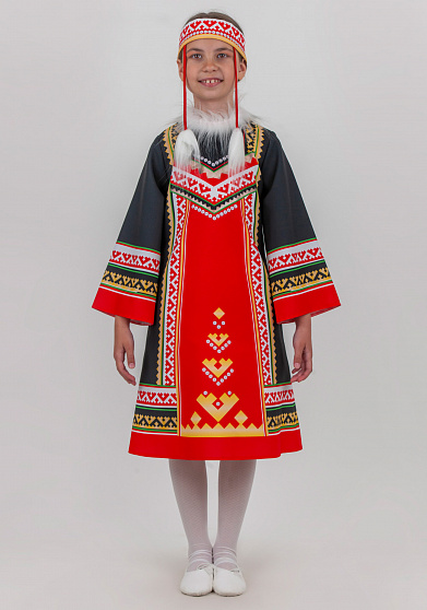 Северный костюм Танец огня облегченный для девочки