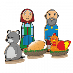 Набор персонажей сказки "Курочка ряба"