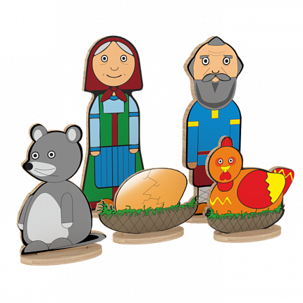 Набор персонажей сказки "Курочка ряба"