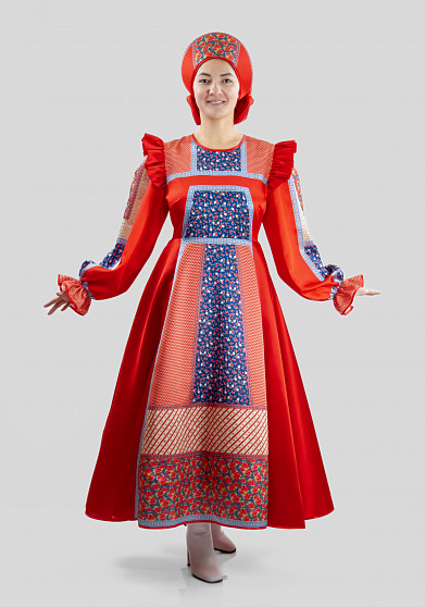 Русский народный костюм женский Кадриль расписная