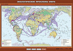Учебн. карта "Экологические проблемы мира" 100х140