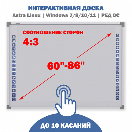 Интерактивная доска 60" - 86" (4:3)
