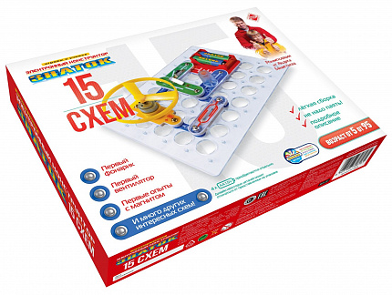 Электронный конструктор  "15 схем" Знаток
