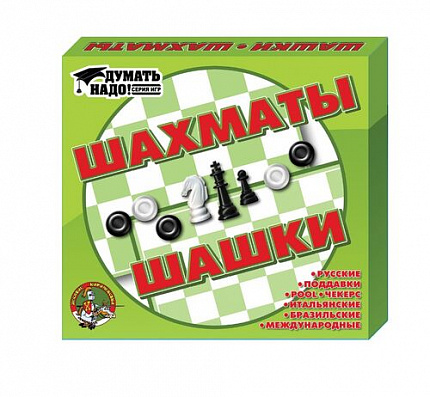 Игра настольная "Шашки, шахматы"