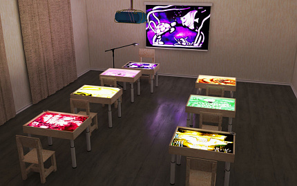 Студия для рисования песком "Пейзаж" (дерево)