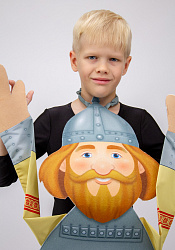 Богатырь ростовая кукла из фетра для детей / 100 см