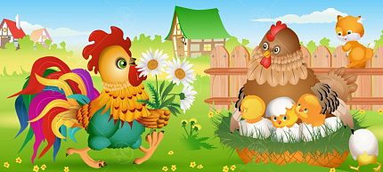 Баннер "Петушок" 1,8*4м