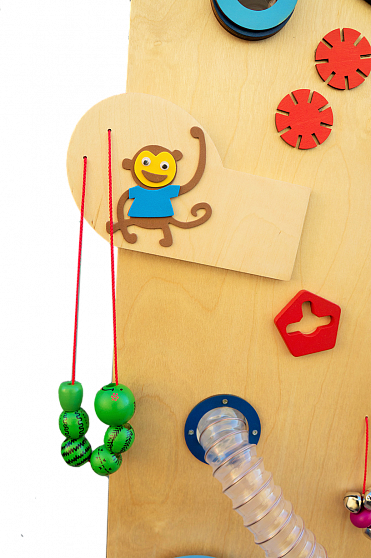 Тактильная панель с катающимися шариками "Клоун"