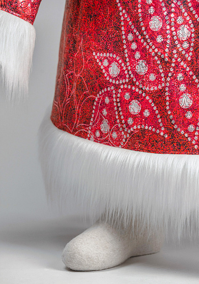 Дед Мороз Хрустальный из парчи