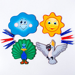 Игра с прищепками Лето