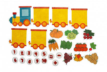 Паровоз с овощами фетр (29дет.)