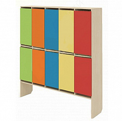 ШКАФ ДЛЯ ОДЕЖДЫ ДВУХЪЯРУСНЫЙ, 5 СЕКЦИЙ