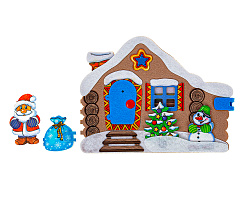 Развивающая книжка из фетра "Домик Дедушки Мороза"