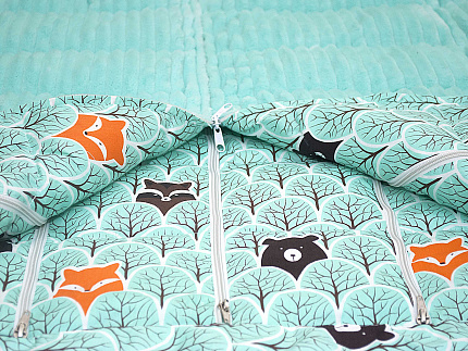 Утяжеленное одеяло с регулируемым весом 130х175 Лисы 8 кг